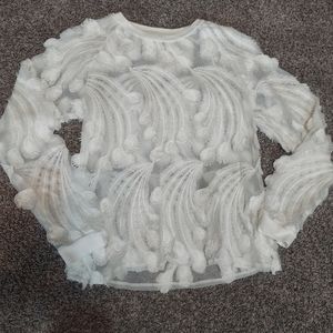 Anthropologie PEPIN sheer Long Sleeve Top